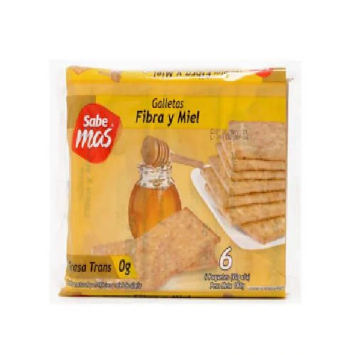 Galleta Sabemas Fibra Miel Sin Grasa Trans - 180 g